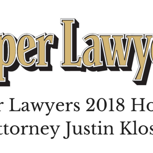 Super Lawyers 2018 Honors Attorney Justin Kloss